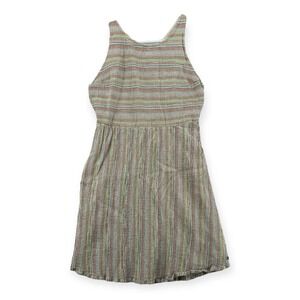 Roxy Dress Womens‎ Large Striped Racerback Tank Summer Beach